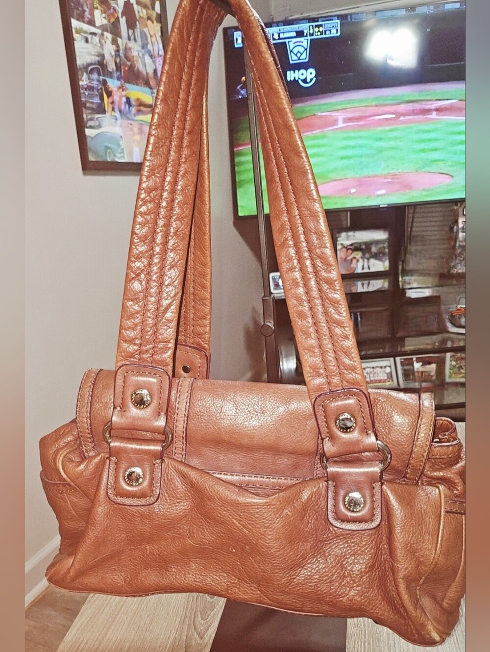 Vintage Marc by Marc Jacobs Totally Turnlock Quinn Satchel Brown Leather Bag - Picture 10 of 16